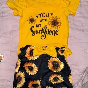 Sunflower Kids Matching Set - Yellow and Black